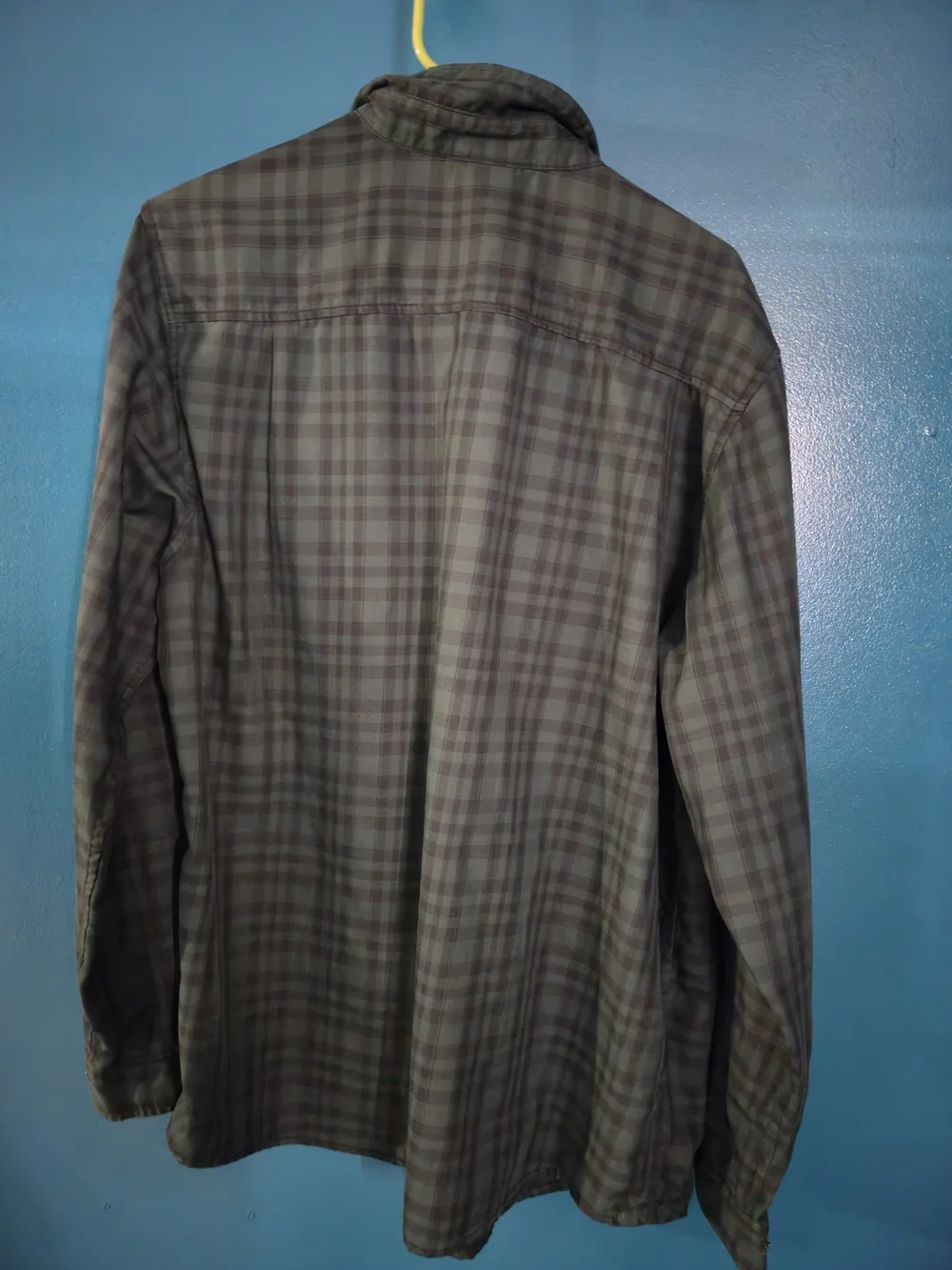 The North Face Men's Dark Green Plaid Button-Up Shirt Jacket